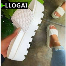 2021 New Summer Woman Non Slip Slippers Ladies Open Toe Crystal Platform Flat Shoes Woman Comfort Casual Fashion Slippers Female 2024 - buy cheap