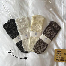 Sweet Lace Socks Women Long Thin Tulle Socks Girls Transparent Loose Socks Dress Sock Female calcetines mujer 2024 - buy cheap