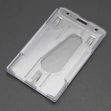 Hot Hard Plastic ID Access Card Cover Credit Card Case Badge Holder Double Side Au13 19 Droship 2024 - buy cheap