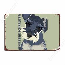 Carteles de Metal Schnauzer en miniatura, carteles de hojalata, placas de diseño para fiesta, Club, cocina 2024 - compra barato