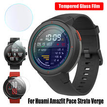 Protectores de pantalla de vidrio templado curvo 2.5D, películas protectoras para Huami Amazfit Pace, Stratos Verge Lite, alta calidad, 2 uds. 2024 - compra barato