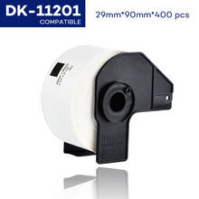 Papel térmico blanco Compatible con impresora de etiquetas Brother QL, 29mm x 90mm x 400 unidades, DK11201 DK-11201 DK 11201, QL-500, QL-550 2024 - compra barato
