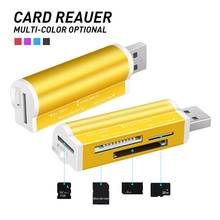 Lector de tarjetas de memoria 4 en 1, Micro USB 2,0, adaptador para tarjeta Micro SD TF M2 MMC MS PRO, multifunción 2024 - compra barato