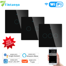 NEW Upgraded WiFi Smart RF433 Touch Switch 2/3 Way Smart Life/Tuya App Control,Alexa Google Home Voice Control 1/2/3 Gang Black 2024 - buy cheap