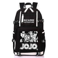 Mochila jojo's bizarre adventure, bolsa de lona com desenho animado, escolar, de ombro, para laptop e viagem 2024 - compre barato