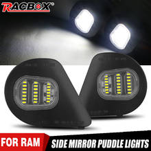 2pcs Led Mirror Puddle Light Side Mirror Lamp Mirror Cover Welcome Lights for Dodge Ram 5500 4500 3500 2500 1500 2019 2010 2024 - buy cheap