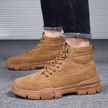 New Arrival Round Toe Fashion Mens Casual Winter Boots Lace Up England Style Mens Winter Snow Boots High Top Male Flat Boots 2024 - buy cheap