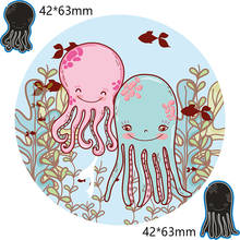 Cutting Dies Two Jellyfish Metal and Stamps Stencil for DIY Scrapbooking Photo Album Embossing Paper Card 2024 - buy cheap