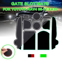 Estera de ranura de puerta antideslizante para Toyota RAV4, xa30 2006-2012, accesorios de posavasos de goma para RAV 4, 2006, 2007, 2008, 2009, 2010, 2011, 2012 2024 - compra barato