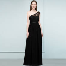 Элегантные, на одно плечо Длинные вечерние платья черный, красный синий вечерние кружевные платья с открытой спиной Для женщин вечерние официальные платья, платья Vestido de Noiva 2024 - купить недорого