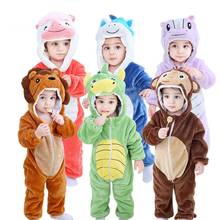 Baby Boy Romper Clothes Newborn Girls Rompers Flannel Jumpsuit Outfit Animal Stitch Hooded Onesie For Kids Kigurumi Lion Costume 2024 - buy cheap