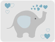 7x5FT Grey Elephant Love Heart Shape Baby Shower Party Custom Photo Studio Backdrop Background Vinyl 220cm X 150cm 2024 - buy cheap