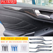 Pomo de puerta delantera de acero inoxidable, accesorios para Ford Focus 2019 2020 2021 ABS/Kit de cubierta de moldura de tira de tazón 2024 - compra barato