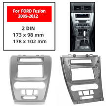 Двухканальное радио фасции Для FORD Fusion 2009-2012 панель тире крепление Установка отделка комплект лицо черная рамка gps 173x98 мм 2024 - купить недорого