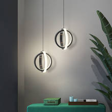 Lámpara colgante LED nórdica para dormitorio, candelabro colgante pequeño de moda para el hogar, sala de estar, cocina, cafetería 2024 - compra barato