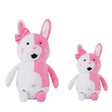 Conejo de peluche rosa y blanco para niños, juguete de 25cm, conejo de algodón, regalo de Navidad 2024 - compra barato