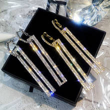 2020 New Arrival Crystal Classic Geometric Women Dangle Earrings Rectangular Drop Earrings Fashion Jewelry Womens Accessories 2024 - buy cheap