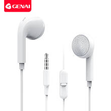 Genai Wired Earphones For Phone with Mic Stereo Sound Headset Earbuds Sport Bass Headphones 3.5mm Jack For iPhone Huawei Xiaomi 2024 - buy cheap