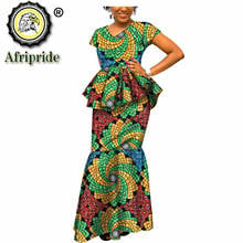 2020 African dresses for women dashiki AFRIPRIDE ankara print casual women dress ankara print wax batik spring&autumn S1825051 2024 - buy cheap