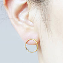 Cute Small Fine Geometric Earrings For Men Women Girls Moon Star Round Triangle Stud Earring Jewelry Gift Accesorios de joyería 2024 - buy cheap