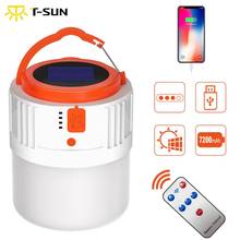 T-SUN Camping Lights 42LED Outdoor Portable Lanterns Tent Lamp Hiking Night Hanging lamps USB+Solar Rechargeable Remote Control 2024 - buy cheap