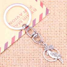 New Fashion Keychain 14x28mm bird parrot birdcage Pendants DIY Men Jewelry Car Key Chain Ring Holder Souvenir For Gift 2024 - buy cheap