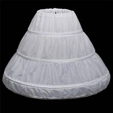 Enagua de 3 aros de princesa para niña Lolita, falda de crinolina de una capa, accesorios de boda 2024 - compra barato