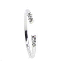 Anel mínima minimalista prata esterlina 925 pura, atacado, barato, micro pave, cz, banda fina, delicado 2024 - compre barato