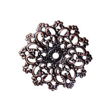 DoreenBeads Fashion Iron Based Alloy Connectors Round Antique Copper Filigree Jewelry DIY Findings Charms 47mm x 47mm, 30 PCs 2024 - buy cheap