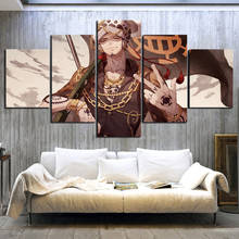 Póster de Trafalgar Law One Piece, obra de arte en lienzo, pinturas de pared para decoración del hogar, 5 paneles 2024 - compra barato