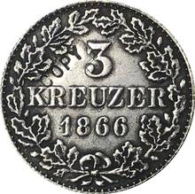 1866 German 3 Kreuzer coins COPY  17MM 2024 - buy cheap