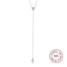 Женское ожерелье из серебра 925 пробы, с подвеской геометрической формы 2024 - купить недорого