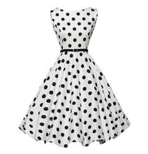 Summer Women Dress Vestidos Retro 1950s 60s Vintage Dress Polka Dots Pinup Rockabilly Big Size Sexy Short Party Dresses 2024 - buy cheap