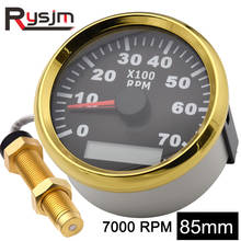 Tacômetro + sensor 0 a 7000 rpm para motocicleta, 85mm, barco, motor elétrico, tacômetro, tacho 9-32v 2024 - compre barato