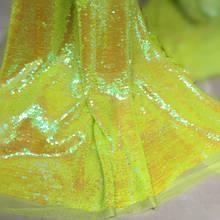 Tecido de lantejoulas amarelo limão dhl 5m para vestido de qualidade tecido diy fantasia de costura material comemoração fundo decorações largura 130cm 2024 - compre barato