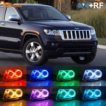 Para jeep grand cherokee 2011 2012 2013 bt app rf controle remoto multi-cor ultra brilhante rgb led angel eyes kit anéis de auréola 2024 - compre barato