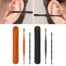 Ear Wax Removal Tool Set Ear Cleaning Sticks Ear Remover Silicone Double Head Ear Cleaner 360 ° Swab 2024 - купить недорого