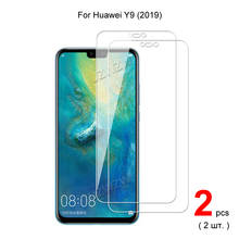 Película de vidro temperado hd para huawei y9 2019, proteção para tela, hd, transparente, 0.3mm, 9h, dureza 2.5d 2024 - compre barato