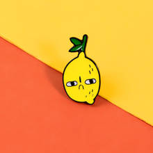 Broche esmaltado de Metal con dibujos animados de limón y amarillo, insignia con diseño de fruta, ropa bonita, mochila, accesorios de joyería 2024 - compra barato