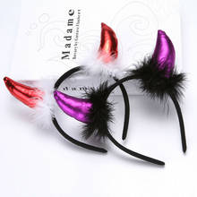 Faroot New Baby Hair Headband Halloween Double Angle Hair Headband Fancy Dress Cosplay 2024 - buy cheap