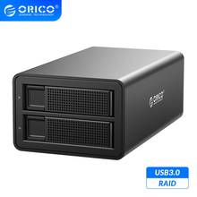 ORICO 35 Series 2 Bay 3,5 дюймов док-станция для HDD USB3.0 на SATA с RAID алюминиевый корпус для жесткого диска 32 ТБ Емкость HDD Чехол 2024 - купить недорого