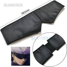 Jujutsu Kaisen Gojo Satoru Cosplay Leather Eye Patch Blindfold Goggles Halloween Carnival Cosplay Costume Accessories 2024 - buy cheap