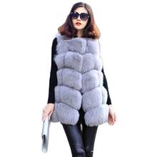 Chaleco de piel de zorro de imitación para mujer, chaquetas de piel Artificial mullida, cálidas, gruesas, invierno, LJLS140, 2021 2024 - compra barato
