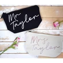 Personalized Mr & Mrs with Names  Wash Bags Gift for the Wedding Couple   Gift  Toiletry Bag Groom Bride Dopp Kit Make Up Bag 2024 - buy cheap