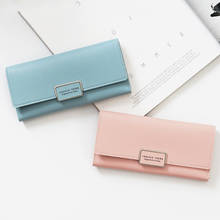 Women Long Wallet PU Leather Card Holder Press Button Clutch Lady Handbag 2024 - buy cheap