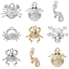 20Pcs Crystal Animals Sea Crabs Christmas Deer Head Dangle Charms Cute Dinosaur Pendant For Ornaments Bracelet Jewelry Making 2024 - buy cheap