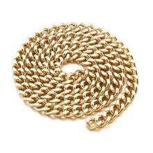 2pcs Golden/Silver Color Chain Aluminum Curb Chains Unwelded Open Twisted Link Chain for Bracelet Necklace Chain Jewelry Making 2024 - buy cheap