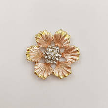 10 pçs 31mm liga de metal kc ouro cristal strass flores diy jóias acessórios 2024 - compre barato