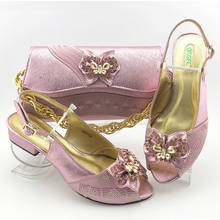 Zapatos y bolsos de Color rosa para mujer, calzado de fiesta nigeriano a juego con diseño italiano, conjunto de bolso y zapatillas, superventas, 2020 2024 - compra barato
