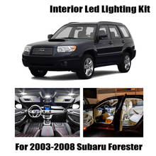 8 шт. белые Автомобильные светодиодные лампы внутренняя карта купольный свет комплект подходит для 2003-2006 2007 2008 Subaru Forester БАГАЖНИК Грузовой номерной знак лампа 2024 - купить недорого